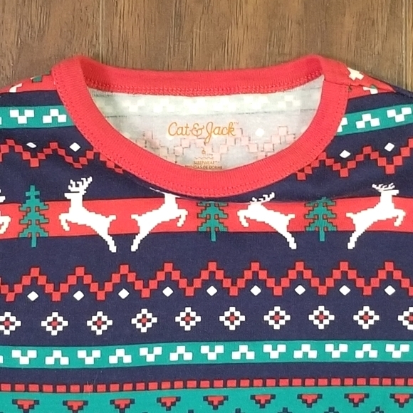 3/$12. Cat & Jack Fairisle Pajama Set. NWOT. - Picture 5 of 5